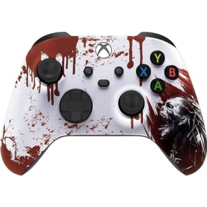 Custom Controllerzz Wireless Controller for Microsoft Xbox Series X/S & Xbox One - Custom Soft Touch Feel - Custom Series X/S Controller (X/S Bloody Zombie)