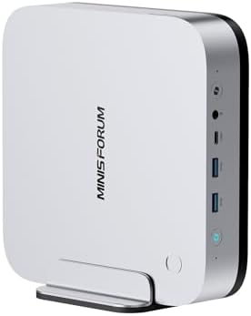 MINISFORUM AI X1 Pro-370 Mini PC AMD Ryzen AI 9 MINISFORUM AI X1 Pro-370 Mini PC AMD Ryzen AI 9 HX 370(12C/24T) 32GB DDR5 1TB SSD Desktop Computer, HDMI|DP|2xUSB4 Output, 2xRJ45 Port, WiFi7, BT5.4, AMD Radeon 890M Graphics, Copilot Support AI PC