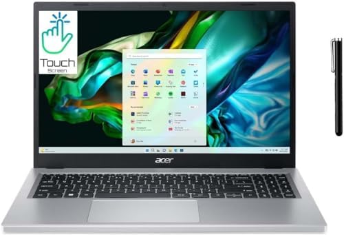 acer Aspire 3 Touch Slim Laptop in Silver Ryzen 5 acer Aspire 3 Touch Slim Laptop in Silver Ryzen 5 4-Core up to 4.3GHz 16GB RAM 1TB SSD 15.6in FHD Web Cam WiFi HDMI W11 Pen (A315S - Renewed)