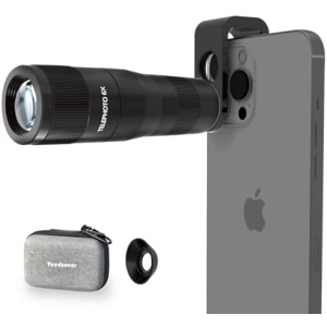 6X Telephoto Lens for iPhone, with 17mm Thread Universal Phone Lens Clip, Eye Mask, Compatible with Most Smartphone and for SmallRig, NEEWER, Veedzoens Phone Cage