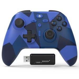BETMI for Xbox Controller Wireless with 2.4GHz Adapter/Turbo/Macro/Remapping/Dual Vibration Function, 2.4GHz Gamepad Compatible with Xbox One, Xbox Series X/S, Xbox One X/S, PC (Blue Camo)