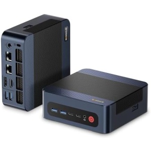 BOSGAME M4 Mini PC, Mini Desktop Computer with AMD Ryzen 7 8745HS, 32GB DDR5 1TB PCle SSD, 4K Triple Display, Oculink, USB4.0, Dual 2.5G LAN, Wi-Fi 6E, BT5.2, for Home, Office, Gaming & Design