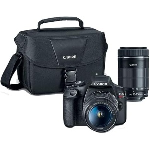 Canon EOS Rebel T7 DSLR Camera | 2 Lens Kit with EF-S 18-55mm + EF-S 55-250mm f/4-5.6 is STM Lens, Black