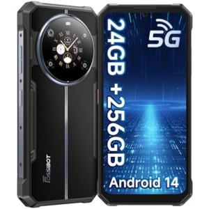 FOSSIBOT F109 Android 15 Rugged Phone Unlocked, 24GB+256GB/2TB Android 15 Rugged Phone, 6.745" HD+ 1.32-inch IPS Rugged Smartphone, 10600mAh Battery Waterproof Phones,50MP+16MP+5MP Waterproof Phones