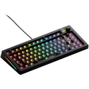 Glorious Gaming - GMMK 3 Barebones Custom Gaming Keyboard Kit with Knob, 75% Mechanical Keyboard, Modular Gasket System, Hotswappable MX, Sound Dampening Foam, Aluminum Switch Plate (Black)