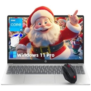 HP 15.6" Touchscreen Laptop for Business & Student, Intel 13th core i3(Up to 4.5GHz), 250 Nits Display, Win 11 Pro & Copilot AI, Wi-Fi 6 & BT 5.3, Fast Charge, Brand Mouse Kit (16GB RAM | 512GB SSD)