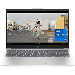 HP 15.6 inch Laptop PC, Processor: 13th Generation Intel® Core™ i7, Graphics: Intel® Iris® Xe Graphics, 16 GB DDR4-3200 MHz RAM, 512GB SSD, Windows 11 Home (Silver, 15-fd0099nr)