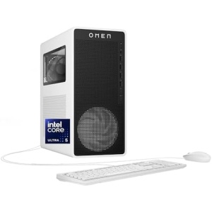 HP OMEN 16L Gaming Desktop PC, Intel Core Ultra 5 225F, 16 GB RAM, 1 TB SSD, NVIDIA GeForce RTX 5060, Windows 11 Home, Microsoft Copilot, Panda Metal, TG03-0120 (2025)