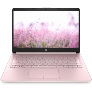 HP Portable 13.8" HD IPS Laptop, Intel Celeron N Processor Up to 2.78GHz, 4GB DDR4, 64GB SSD, HDMI, RJ45, Webcam, Bluetooth, Windows 11, Pastel Pink(Renewed)