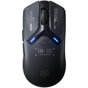 INPHIC IN10P Superlight Wireless Gaming Mouse, 60g, 8K Polling Rate, 26,000 DPI, Tri-Mode, PAW3395 Sensor, Fully Programmable