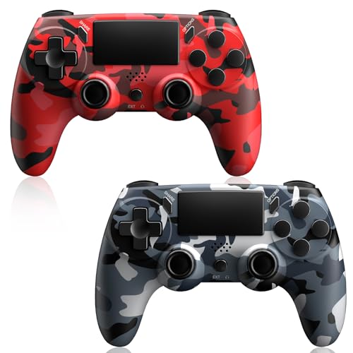 KDYGPDCT 2 Pack Wireless Controller for PS4,Remote Controller with 6-Axis KDYGPDCT 2 Pack Wireless Controller for PS4,Remote Controller with 6-Axis Motion Sensor, Sensitive Touch Pad, Built-in Speaker & Headphone Jack, Compatible with PlayStation 4/Pro/Slim/PC