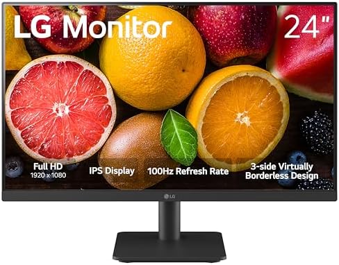LG 24MS500-B 24 inch IPS Computer Monitor FHD (1920x1080) 100Hz LG 24MS500-B 24 inch IPS Computer Monitor FHD (1920x1080) 100Hz 5ms Reader Mode Borderless Design OnScreen Control Black Stabilizer DAS Crosshair HDMI Black (WxHxD) 21.3" x 16.3" x 7.5"
