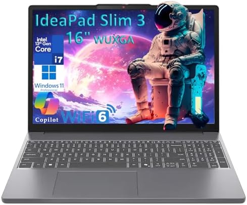 Lenovo Gaming Laptop Computer, IdeaPad Slim 3 for Home and Lenovo Gaming Laptop Computer, IdeaPad Slim 3 for Home and Business, Intel 10-Core i7-13620H (Beat Ultra 7 255U), 40GB DDR5 RAM, 1TB PCIe SSD, FHD+, WiFi 6, Bluetooth 5.2, Luna Grey, Windows 11 Pro