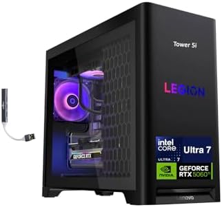 Lenovo Legion Tower 5i Gaming Desktop PC (Intel Ultra 7 Lenovo Legion Tower 5i Gaming Desktop PC (Intel Ultra 7 265F, GeForce RTX 5060 Ti 8GB GDDR7, 32GB DDR5, 256GB PCIe SSD + 2TB HDD, Win 11 Home) w/DKZ USB Port Expander