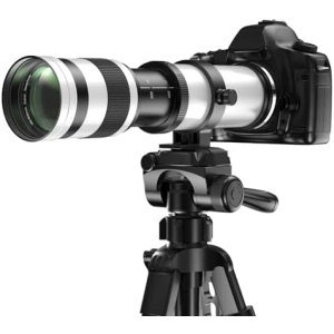 Lightdow RF 420-800mm F8.3 Telephoto Zoom Lens - MF for Canon EOS R6 Mark II/R5 Mark II/R5/R3/R7/R8/R10/RP/R6/R50/R1/R5 C/R50 V/R100/R/Ra - Manual Focus Mirrorless Cameras Lens(RF Mount,White)