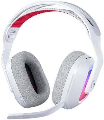 Logitech G Astro A20 X Lightspeed Wireless Gaming Headset for Logitech G Astro A20 X Lightspeed Wireless Gaming Headset for PS5, Xbox, Switch, PC with 2-System PLAYSYNC Audio, Bluetooth, LIGHTSYNC RGB, and 48 kHz Boom Mic - White
