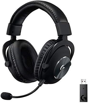 Logitech G PRO X Wireless LIGHTSPEED Gaming Headset with Blue Logitech G PRO X Wireless LIGHTSPEED Gaming Headset with Blue VO!CE Mic Filter Tech, 50 mm PRO-G Drivers, and DTS Headphone:X 2.0 Surround Sound, 20+ Hour Battery Life - Black