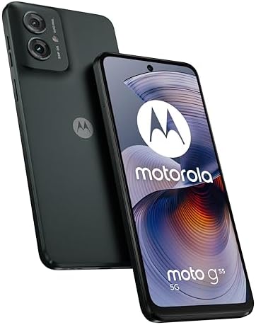 Motorola Moto G55 Dual-SIM 256GB ROM + 8GB RAM (GSM Motorola Moto G55 Dual-SIM 256GB ROM + 8GB RAM (GSM Only | No CDMA) Factory Unlocked 5G Smartphone (Forest Grey) - International Version