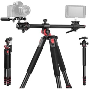 NEEWER 73.6" Horizontal Tripod with Multi Angle Center Column, Ball Head & Central Axis Platform, Heavy Duty Aluminum Camera Tripod Monopod 360° Pan 180° Tilt for Overhead/Macro Shots, Max Load 22lb