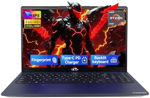 NIMO 15.6" IPS FHD-Gaming-Laptop,AMD Ryzen 5 6600H 16GB DDR5 RAM NIMO 15.6" IPS FHD-Gaming-Laptop,AMD Ryzen 5 6600H 16GB DDR5 RAM 512GB SSD (Beat R5-7520U, 6 Cores Up to 4.5GHz) AMD Radeon 660M GPU-Computer with 100W Type-C Backlit Keyboard Fingerprint