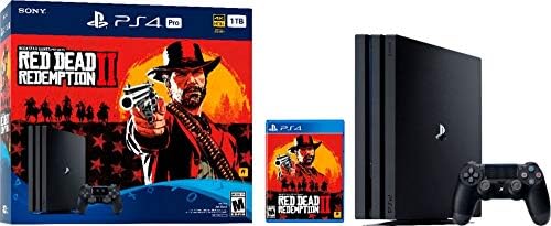 New Sony PlayStation 4 Pro 1TB Red Dead Redemption 2 New Sony PlayStation 4 Pro 1TB Red Dead Redemption 2 Console Bundle with HDR Technology for 4K TV Gaming - Jet Black