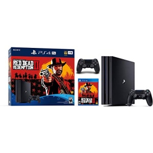 Newest Sony Playstation 4 Pro 1TB SSD Console - Red Dead Redemption 2 Game Bundle with DualShock-4 Wireless Controller, AMD 8 Cores Processor, USB 3.1, HDMI (Renewed)
