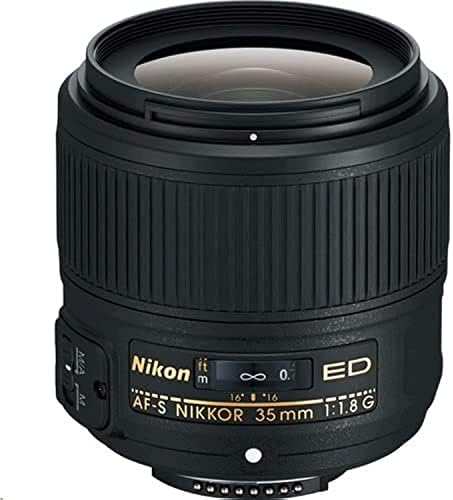 Nikon AF-S NIKKOR 35mm f/1.8G ED Fixed Zoom Lens with Auto Focus for Nikon DSLR Cameras (Renewed)