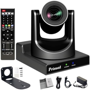 PTZ Camera Gen 5, 20X Optical Zoom SDI HDMI PoE USB IP Streaming, AI Auto Tracking for Church Worship Education Conference Facebook YouTube vMix OBS (TEM-20S PRO)