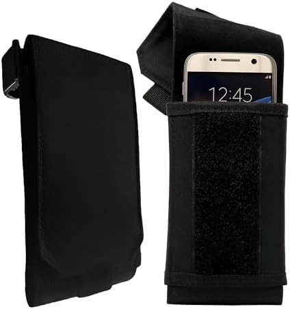 Phone Holster with Clip - Hook Loop Nylon Cellphone Holster Phone Holster with Clip - Hook Loop Nylon Cellphone Holster Compact Pouch, Backpack Shoulder Strap Accessory - Multifunctional StrapPack Pouches for Hikers, Travelers & Commuters
