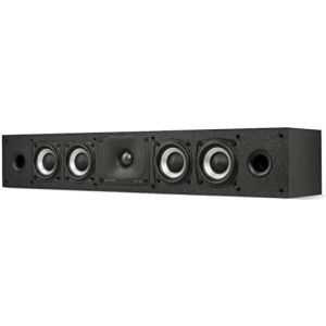 Polk Monitor XT35 Slim Center Channel Speaker - Hi-Res Audio Certified, Dolby Atmos & DTS:X Compatible, 1" Terylene Tweeter & Four 3" Dynamically Balanced Woofers, Wall-Mountable, Midnight Black