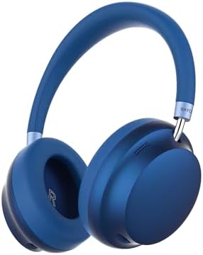 Raycon Essential Headphones - Wireless Bluetooth Over Ear Headphones, with Raycon Essential Headphones - Wireless Bluetooth Over Ear Headphones, with Active Noise Cancelling, 5 Built in Microphones, IPX4 Water-Resistant & 50 Hours Battery Life (Blue)
