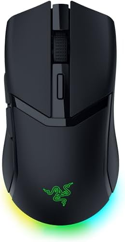 Razer Cobra HyperSpeed Wireless Gaming Mouse: 9 Customizable Controls - Razer Cobra HyperSpeed Wireless Gaming Mouse: 9 Customizable Controls - RGB Lighting - Optical Scroll Wheel - Optical Switches Gen-4-26K Sensor - 2.4GHz, Bluetooth & USB C - Up to 170 Hr Battery