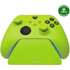 Razer Universal Quick Charging Stand for Xbox Series X|S: Magnetic Secure Charging - Perfectly Matches Xbox Wireless Controllers - USB Powered - Electric Volt (Controller Sold Separately)
