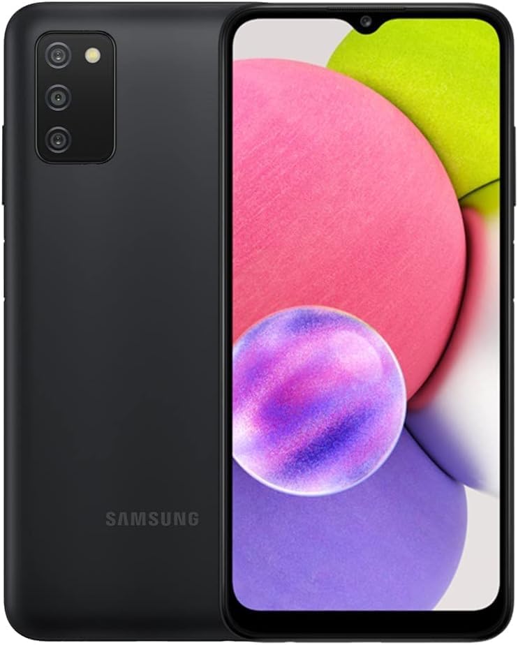 SAMSUNG Galaxy A03s Cell Phone, Unlocked Android Smartphone, 32GB, Long Lasting Battery, Expandable Storage, 3 Camera Lenses, Infinite Display - Black (Renewed)