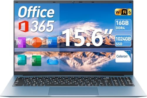 SGIN 15.6 Inch Laptop, 16GB RAM 1024GB SSD, Laptops Computers SGIN 15.6 Inch Laptop, 16GB RAM 1024GB SSD, Laptops Computers Celeron N5100, Win 11, Portable Notebook, 7000mAh, WiFi 6, 180° Open Angle, USB 3.2, for Business and Students