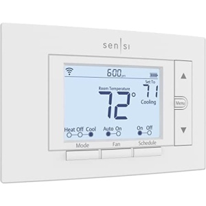 Sensi Smart Thermostat, 100 Years Of Expertise, Wi-Fi, Data Privacy, Programmable, Easy DIY Install, Works With Alexa, Energy Star Certified, Mobile App, ST55