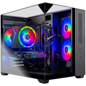 Skytech Gaming Crystal Desktop PC, Ryzen 7 7700 3.8 GHz (5.3GHz Turbo), NVIDIA RTX 5060, 1TB NVMe SSD, 16GB DDR5 RAM 6000, 650W Gold PSU, Wi-Fi, Win 11