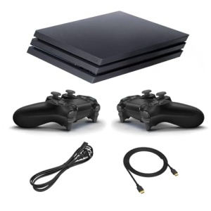 Sony Playstation 4 Pro 1TB Two Controller Bundle (Renewed)
