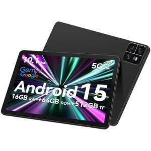 Tablet, 10.1 inch Android 15 Tablets With Octa-Core, 16GB RAM + 64GB ROM 512GB TF Tablets Support GMS, 7000 mAh Battery Tablet 1280x800 Resolution, GPS, 8+13MP, 5G WIFI+2.4G WIFI, BT5.0&Deal Speaker