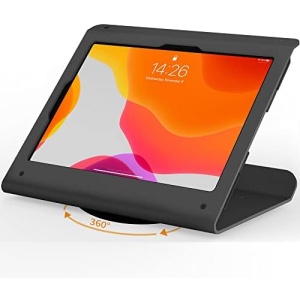 Tablet POS Stand - Heavy Duty Steel Kiosk Stand with 360° Swivel Base Anti-Theft - Compatible with 10.9" iPad 10th, Pro 11" 1 2 3 4, Air 4 5, Air 11", iPad 11"(A16)
