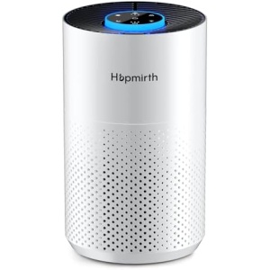 Upgraded Air Purifiers for Bedroom & Home with H14 True HEPA Filter, Covers Up to 1080ft², 360° Air Intake, Quiet Pet Air Purifier, Fragrance & Timer,Removes Smoke, Pet Dander & Pollen,White