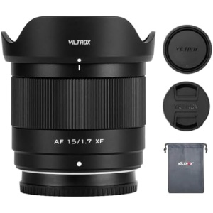 VILTROX 15mm f/1.7 F1.7 X-Mount APS-C Auto Focus Lens for Fujifilm Cameras,Large Aperture Camera Lens for Fuji X-T5 X-T4 X-T30 II X-S10 X-T200 X-T30 X-T20 X-H1 X-H2 X-T3 X-T100 X-PRO2 X-H1 X-E3