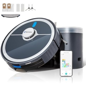 Vacmaster V10i 3-in-1 Robot Vacuum and Mop Combo with Self-Empty Station for 45 Days, LiDAR Navigation,3000Pa Strong Suction, Multi-Floor Mapping for Homes with Pets, Carpet & Hard Floors