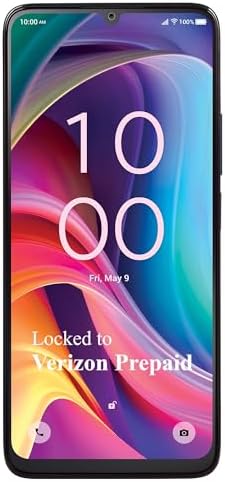 Verizon Prepaid Alcatel T513 5G Smartphone, 64GB, 6.75" HD+ Display, Verizon Prepaid Alcatel T513 5G Smartphone, 64GB, 6.75" HD+ Display, 13MP Dual Camera, 5010mAh Long-Lasting Battery, Android - Locked to Verizon - Space Gray (NOT Compatible with VERIZON Post Paid)