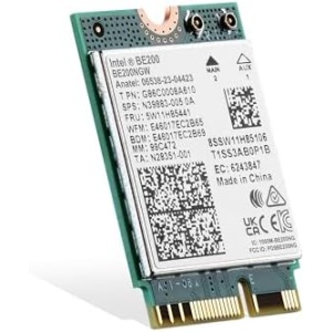 WiFi7 Card M.2 BE200 WiFi Network Adapter, Intel BE200NGW Chip Bluetooth 5.4, 8774Mbps Tri-Band 2.4GHz/5GHz/6GHz OFDMA & MU-MIMO, for Laptop Windows 10/11