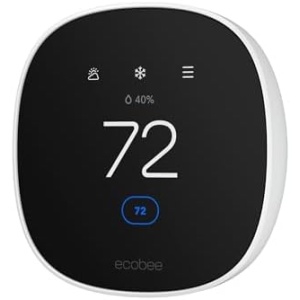 ecobee Smart Thermostat Essential - Energy Star Certified programmable Wi-Fi Thermostat - Works with Siri, Alexa, and Google Assistant