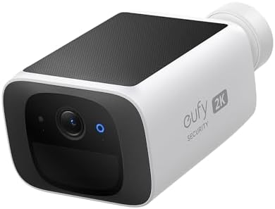eufy Security SoloCam S220, Solar Security Camera, Wireless Security Camera Outdoor, 2K Resolution, Continuous Power, No Monthly Fee, HomeBase 3 Compatible, 2.4 GHz Wi-Fi, for Outdoor Surveillance
