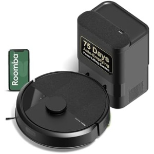 iRobot Roomba 105 Vac Robot Vacuum with AutoEmpty Dock - Self-Empties for 75 Days, Easy to use, Intense Power-Lifting Suction, LiDAR Navigation, Multi-Surface Cleaning, Cleans in Neat Rows