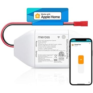 meross Smart Garage Door Opener Remote, Compatible with Apple HomeKit, Amazon Alexa, Google Assistant, SmartThings, Siri, CarPlay and Android, Universal WiFi Garage Controller, No Hub Required