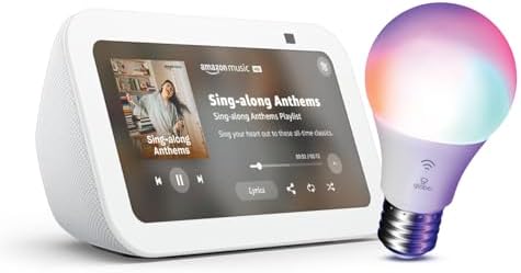 Echo Show 5 with Globe Electric Smart Bulb Echo Show 5 with Globe Electric Smart Bulb